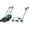 Bosch CityMower 18V-32 + Bosch Easygrasscut 18 incl. 4Ah batteries (2x)