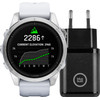 Garmin Epix Pro White 42mm + BlueBuilt Charger 30W Black