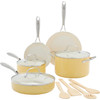 GreenLife Artisan Cookware Set 12-piece Yellow