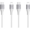 BlueBuilt USB-C to Lightning Cable 1.5m Nylon White Duo Pack