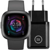 Fitbit Sense 2 Black + BlueBuilt Charger