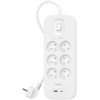 Belkin Surge Protection 6 Outlet 2 Meter Usb C Wit