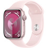 Apple Watch Series 9 45mm Roze Aluminium Sportband S/M