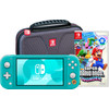 Nintendo Switch Lite Turquoise + Super Mario Bros. Wonder + Beschermhoes