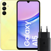 Samsung Galaxy A15 128GB Yellow 4G + Samsung Charger 25W Black