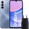 Samsung Galaxy A15 128GB Blue 5G + Samsung Charger 25W Black