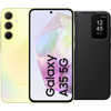 Samsung Galaxy A35 128GB Geel 5G + Smart View Book Case Zwart