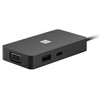 Kabelgebundener Microsoft Surface USB-C Travel Hub USB 3.2 Gen 2 Schwarz