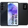 Samsung Galaxy A55 128GB Donkerblauw 5G + Smart View Book Case Zwart