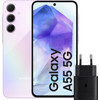 Samsung Galaxy A55 128GB Pink 5G + Samsung 25W Fast Charger Black