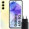 Samsung Galaxy A55 128GB Geel 5G + Samsung 25 Watt Snellader Zwart