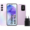 Samsung Galaxy A55 128GB Pink 5G + Accessory Pack