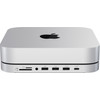 Satechi Aluminum Mac mini / Mac Studio Stand Hub Silber mit SSD-Steckplatz