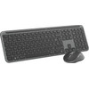 Logitech MK950 Signature Slim Draadloze Toetsenbord en Muis Combo Azerty Zwart