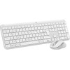 Logitech MK950 Signature Slim Wireless Keyboard and Mouse Combo AZERTY White