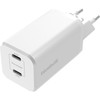 BlueBuilt Power-Delivery-Ladegerät mit 2 USB-C-Anschlüssen 65 W Weiß