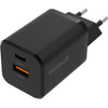 BlueBuilt Power-Delivery- und Quick-Charge-Ladegerät mit 2 USB-Anschlüssen 38 W Schwarz