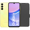 Samsung Galaxy A15 128GB Geel 4G + BlueBuilt Book Case Zwart