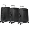 Samsonite S'Cure Spinner 55cm Black Triple Kofferset