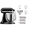 KitchenAid 5KSM185PSEOB Onyx Black + Pasta Roller and Cutter Set (3-piece)