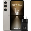 Sony Xperia 1 VI 256GB Silver 5G + BlueBuilt Charger with USB-C Port 30W Black