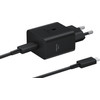 Samsung Super Fast Charging Charger 45W Black + USB-C Cable 1.8m Black Plastic