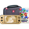 Nintendo Switch Lite Zelda Edition + Super Mario Bros. Wonder + Travel Case