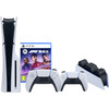 PlayStation 5 Slim Disc Edition + F1 24 + Extra Controller Wit + Oplaadstation