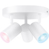 WiZ 3 spots Imageo Round- Colored and White Light - GU10 - White