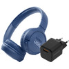 JBL Tune 510BT Blauw + BlueBuilt Quick Charge Oplader met Usb A Poort 18W Zwart