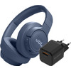 JBL Tune 770NC Blauw + BlueBuilt Quick Charge Oplader met Usb A Poort 18W Zwart