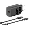Motorola Power Delivery Oplader 68W Zwart + Usb C Kabel 1m Zwart Kunststof