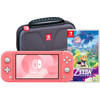 Nintendo Switch Lite Coral+ Zelda: Echoes of Wisdom + Bigben Travel Case