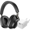 Bowers & Wilkins Px8 Zwart + BlueBuilt Power Delivery Oplader met Usb C Poort 20W Wit