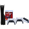 PS5 Slim Disc Edition + Spider-Man 2 + Covers Zwart + Extra Controller + Oplaadstation