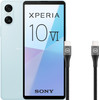 Sony Xperia 10 VI 128GB Blauw 5G + BlueBuilt Usb C Kabel 1,5m Nylon Zwart