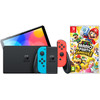 Nintendo Switch OLED Blauw Rood + Mario Party Jamboree