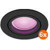 Philips Hue Centura Recessed Spot Light White and Color - Round -  Black - 6-pack