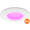 Philips Hue Inbouwspot Slim - White and color - 90mm - wit - 6-pack