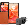 Motorola Razr 50 256GB Oranje 5G + Motorola Oplader 30W Zwart + Usb C Kabel 1m Zwart