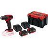 Einhell TE-CD 18/40 Li BL Solo 4,0 Ah Accu (2x) E-Case M Starterspakket