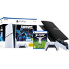 PS5 Slim Disc Edition + Fortnite Voucher + FC 25  + Covers Black + Extra Controller White