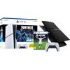 PS5 Slim Disc Edition + Fortnite Voucher + FC 25  + Covers Zwart + Extra Controller Wit