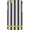 Richmond & Finch Satin Stripes Apple iPhone 6/6s Back Cover Zwart/Wit