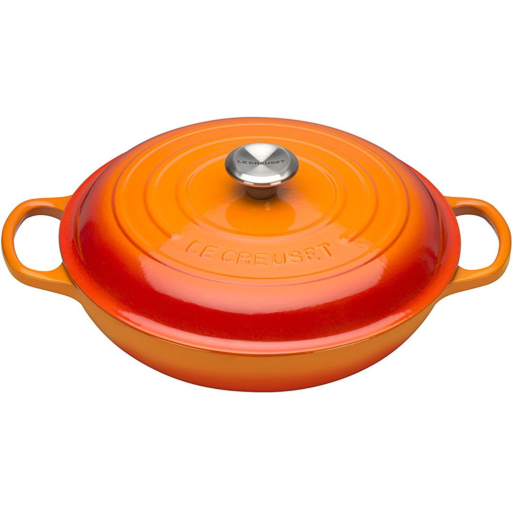 Le Creuset Campagnard Lage Braadpan 30 cm Oranje-rood