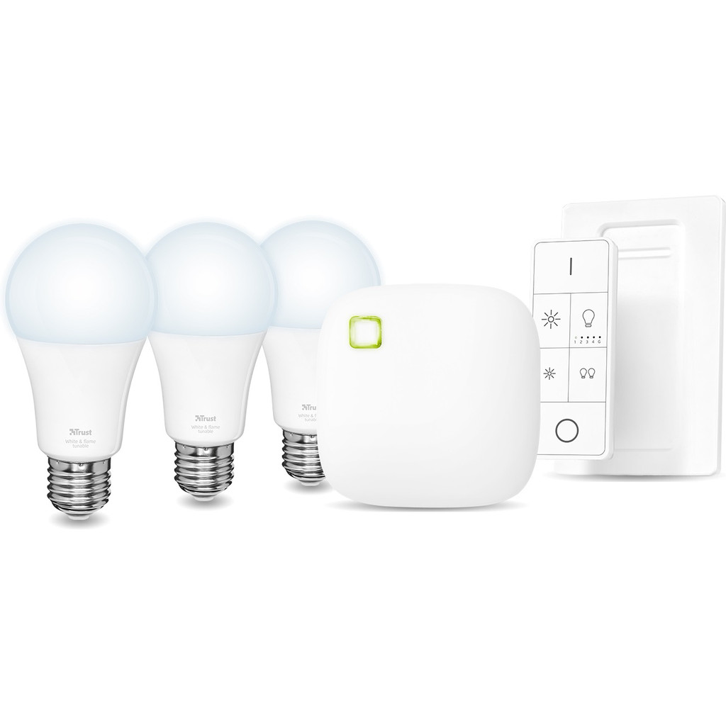 Trust Smart Home White Ambiance E27 Starterkit Met Dimmer trust kopen in de aanbieding Trust Smart Home White Ambiance E27 Starterkit Met Dimmer trust kopen in de aanbieding