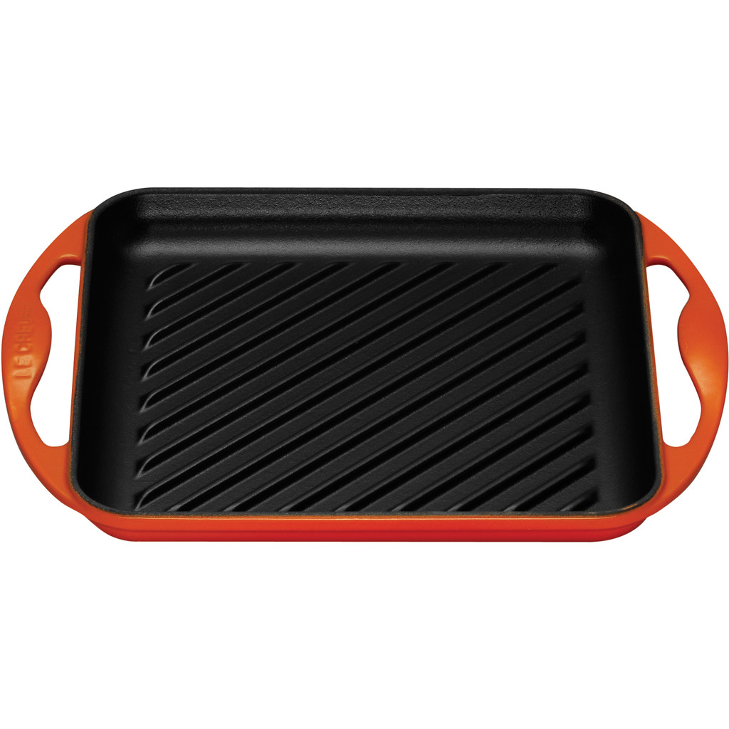 Le Creuset Gietijzeren Grill 33 cm Oranje-rood