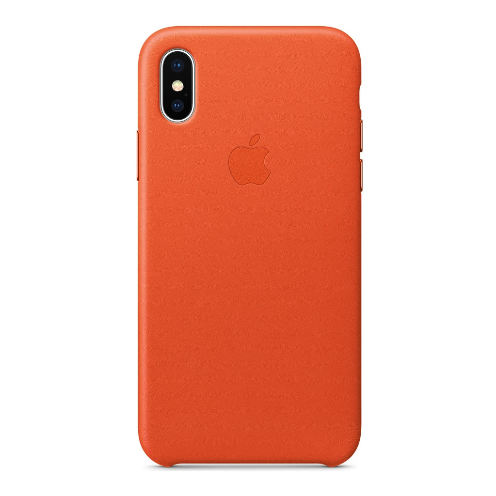 Apple Iphone X Leather Back Cover Feloranje apple kopen in de aanbieding