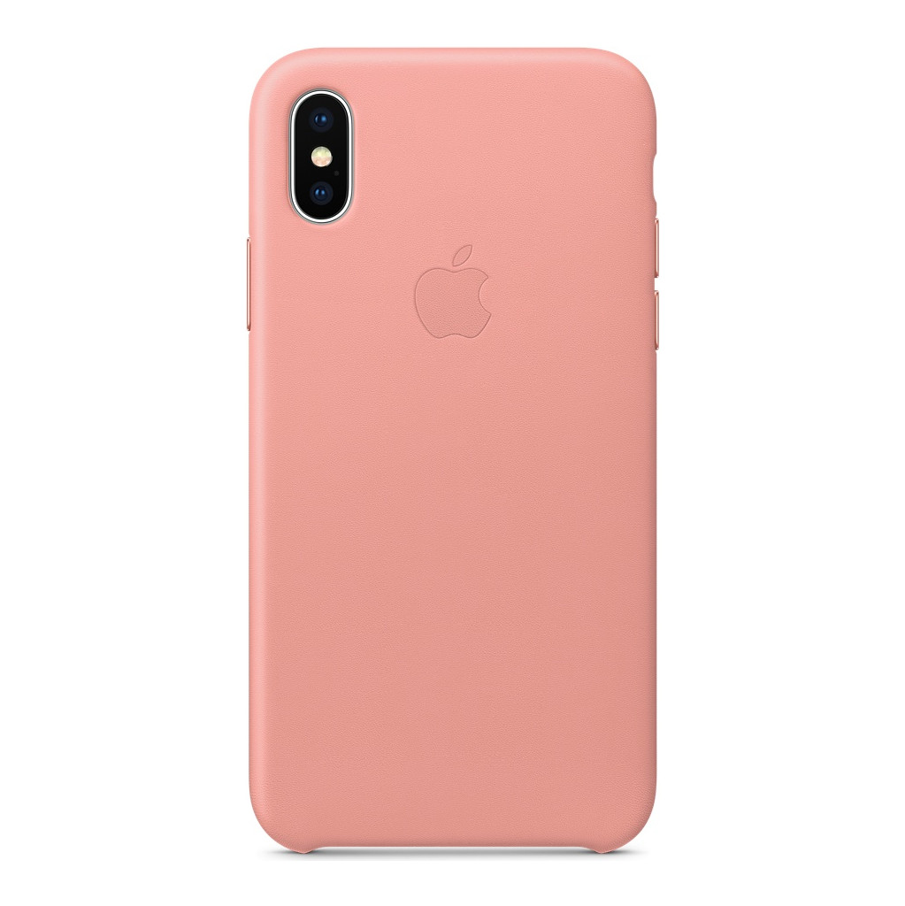 Apple Iphone X Leather Back Cover Zachtroze apple kopen in de aanbieding