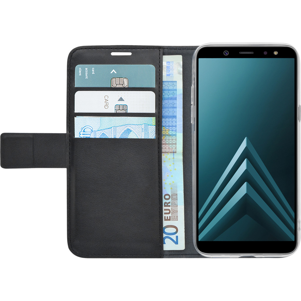 Azuri Wallet Magneet Samsung Galaxy A6 2018 Book Case Zwart azuri kopen in de aanbieding